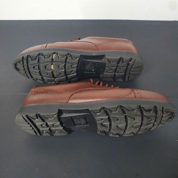 Dockers Shoes Mens Size 10 Brown Cap Toe Leather Derby Oxford Lug Sole 90-8560 - Picture 5 of 10